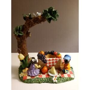 Picnic Ants Tea Light  Holder - Summer Candle Holder with Tree, Fruit, and Birds